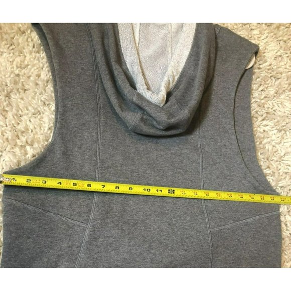 Men's Sleeveless Muscle Hoodie Sz M V-Neck w/Drawstring Kangaroo Pouch Gym Wear - Picture 7 of 8